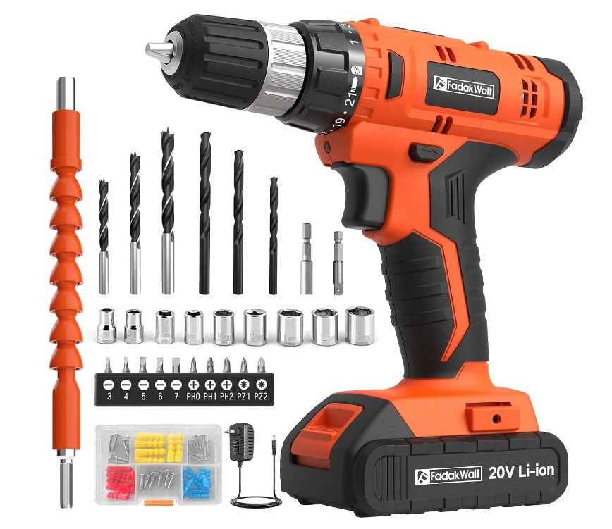 FadakWALT 20V Cordless Drill complete kit